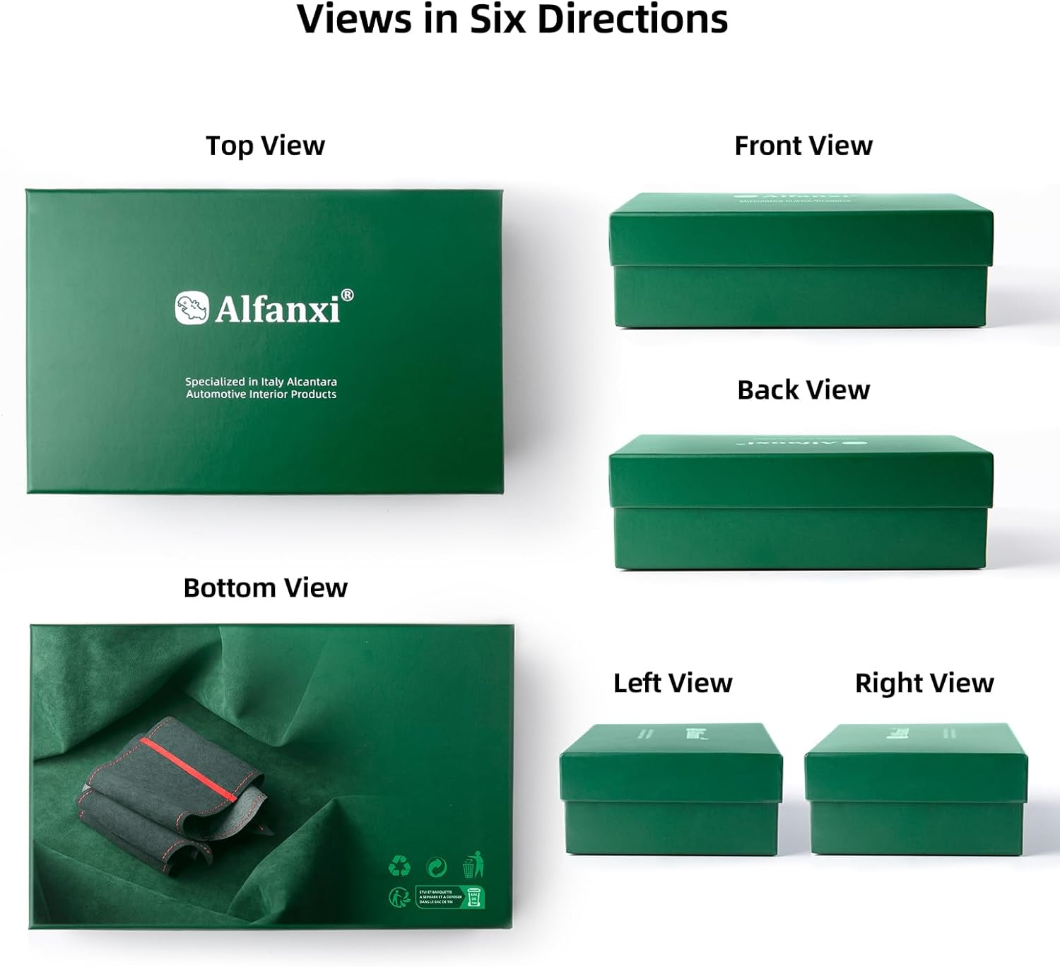 Hand Stitch Sewing Italy Alcantara Car Steering Wheel Cover Wrap for Tesla Model 3/Tesla Model Y (Black Alcantara with Dots+Yellow Stripe) image number 1