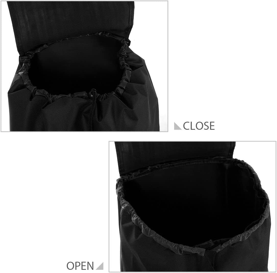 Shopping Trolley with Wheels Foldable Shopping Cart Stair Climbing Utility Cart Tri-Wheel Waterproof Nylon Shopping Bag Aluminium Framed Black image number 3