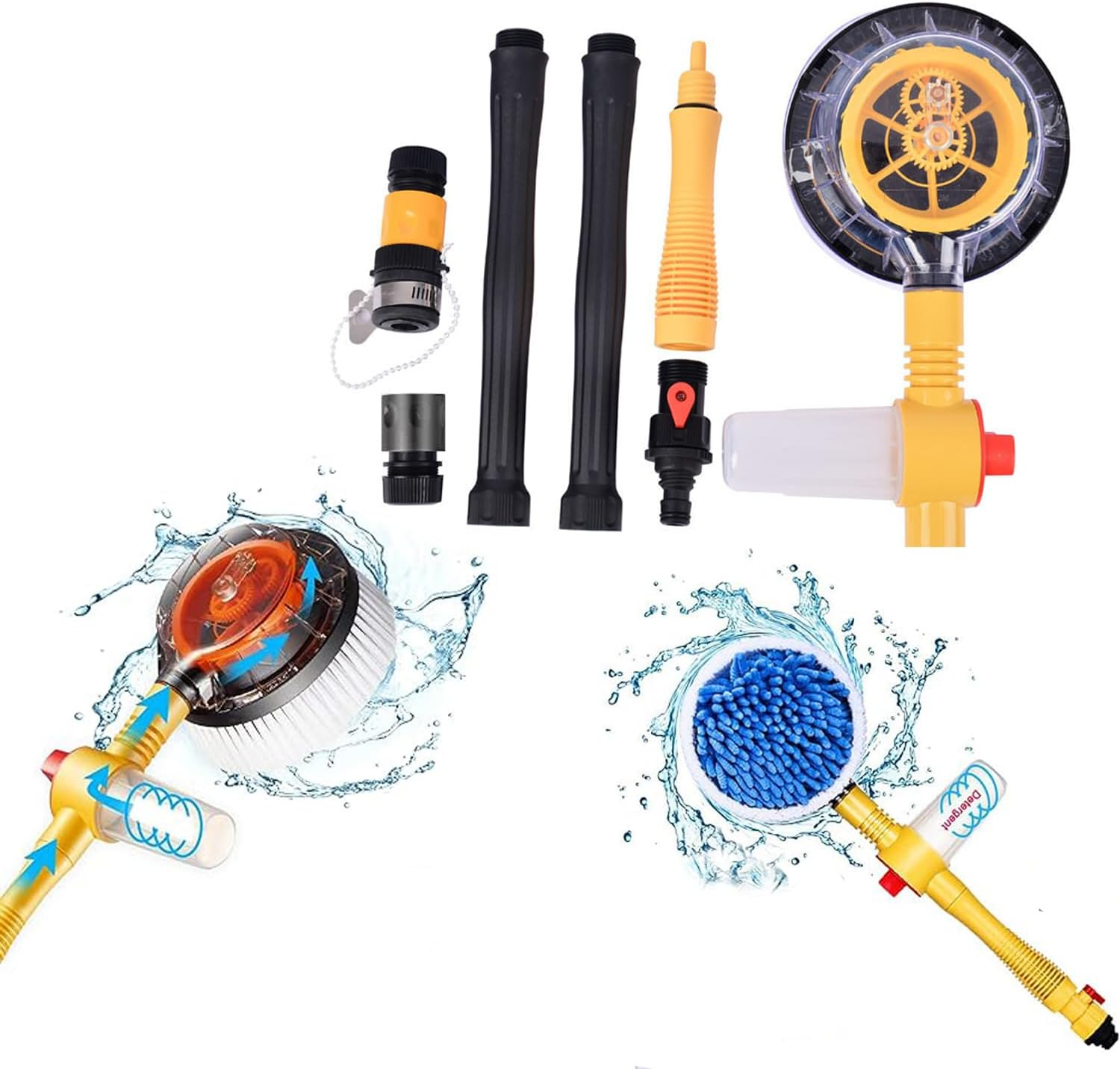 Effortless Car Cleaning with 360&deg; Spin Mop & Microfiber Brush - Detachable & Extendable Scrub for Car, Home, and Garden Use image number 5