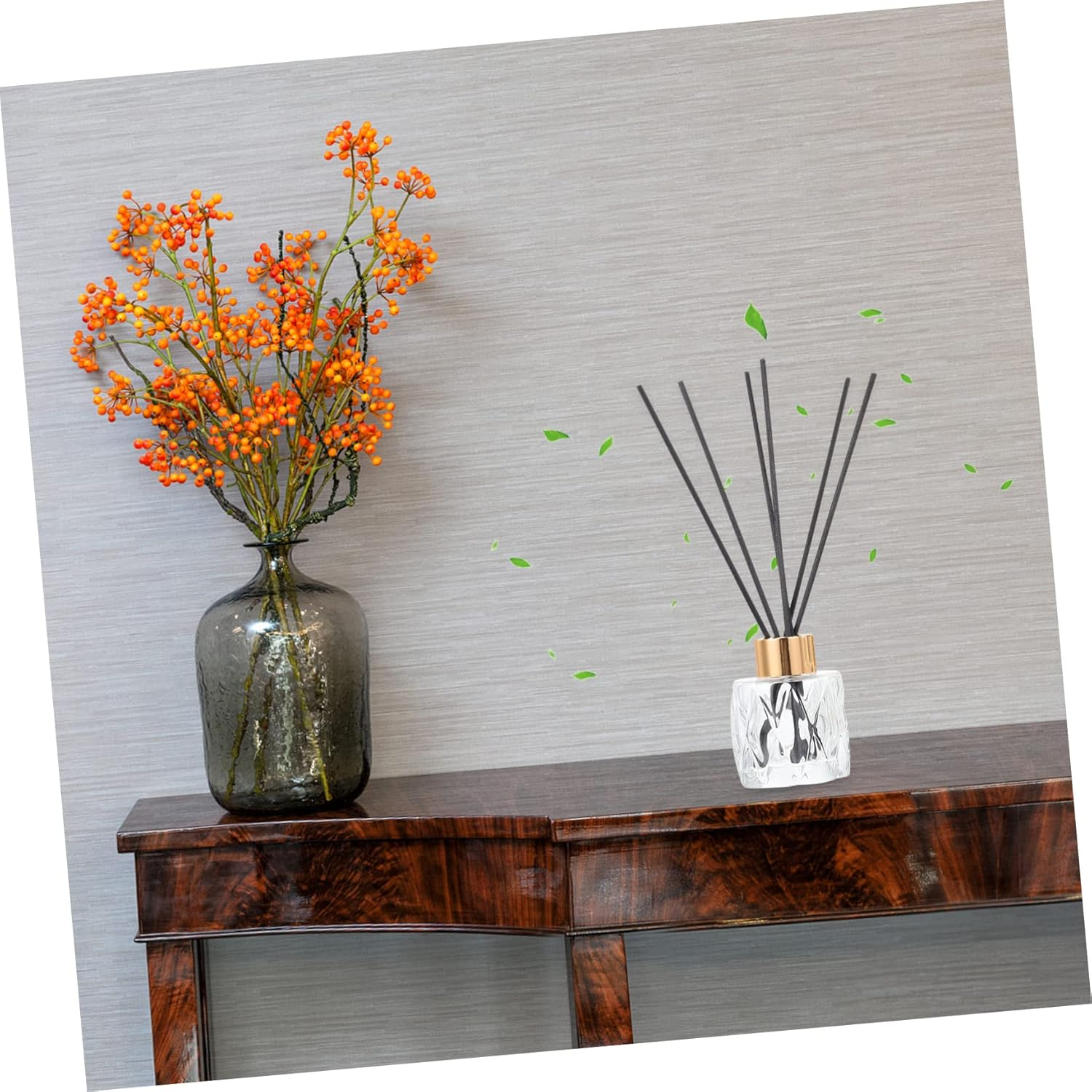 Glass Aromatherapy Bottles Scent Diffuser Containers Essential Oil Dispensers Chic Fragrance Release Bottles Empty for Home Office Decor