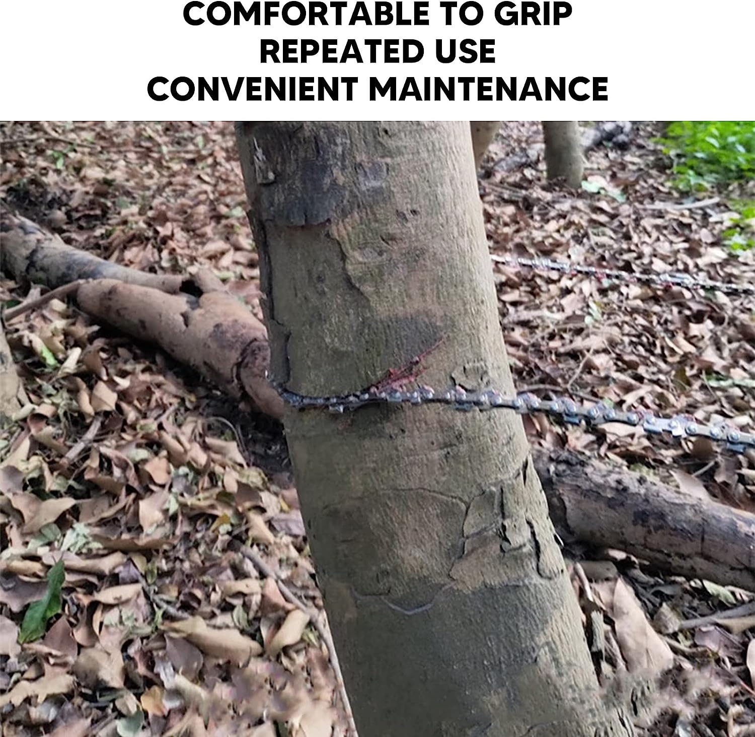 Hand Chain Saw, 48In Foldable Portable Survival Chain Saw Camping Logging Garden Pruning Tools 64 Links 21 Cutter for Wood Cutting Outdoor Survival Camping image number 3