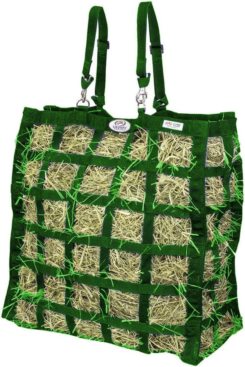 Derby Originals Easy-Feed Patented Four Sided Slow Feed Horse Hay Bag with One Year Warranty image number 6