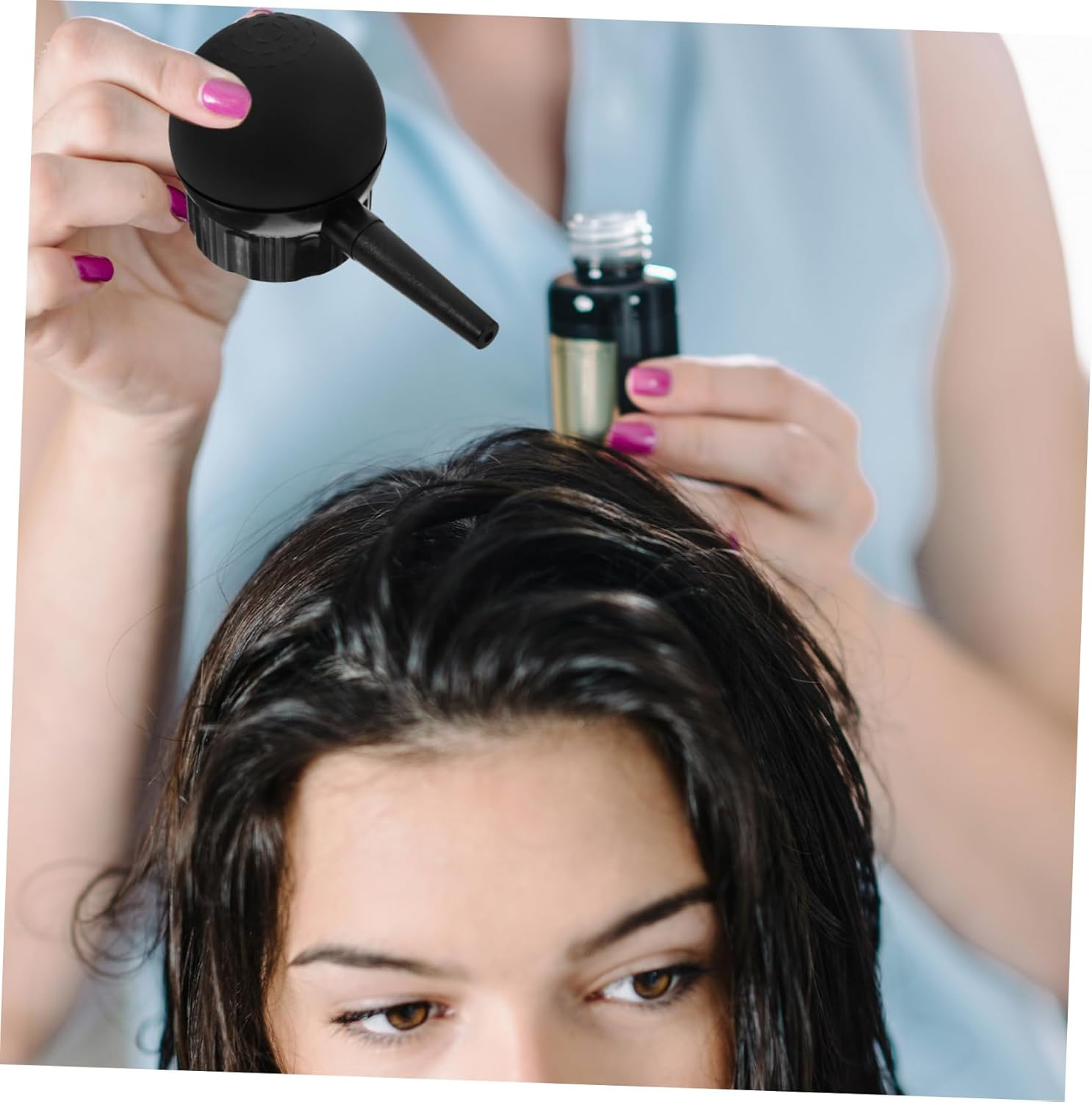 Professional Powder Sprayer Hair Building Fibers Nozzle Thickening Spray Tool for Root Cover up Hairdressing Tools Hairdressing Sprayer image number 3