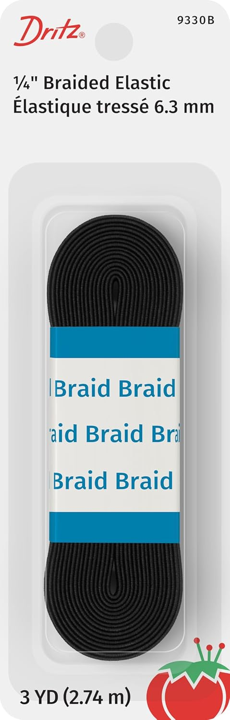 Dritz 3/8" Braided, White, 60 Yd Elastic, 3/8-Inch by 60-Yard image number 1