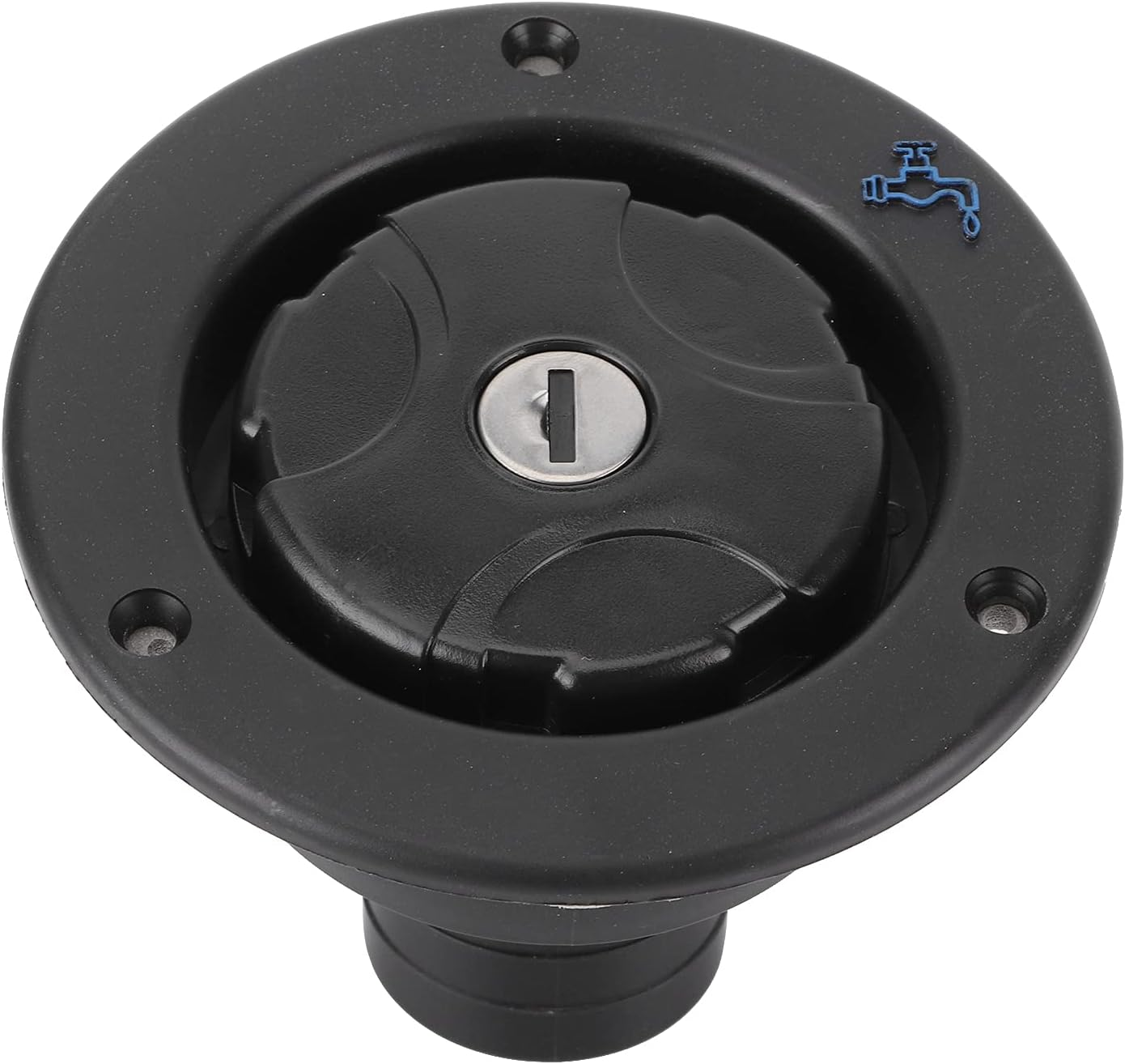RV Water Filling, Gravity Water Inlet Plastic Water Filler Cap Black Water Filling Port Corrosion Resistant Lockable for Motorhome for RV Caravan image number 3