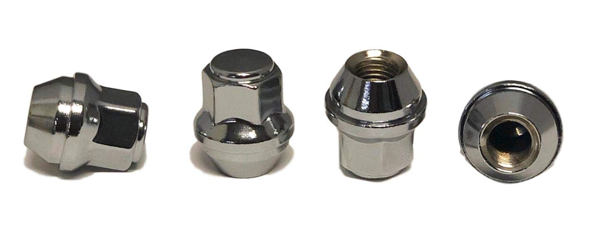 Eisen 12X1.5 One-Piece Chrome OEM Factory Style Lug Nuts for Ford Focus Fusion Escape Stock Wheels