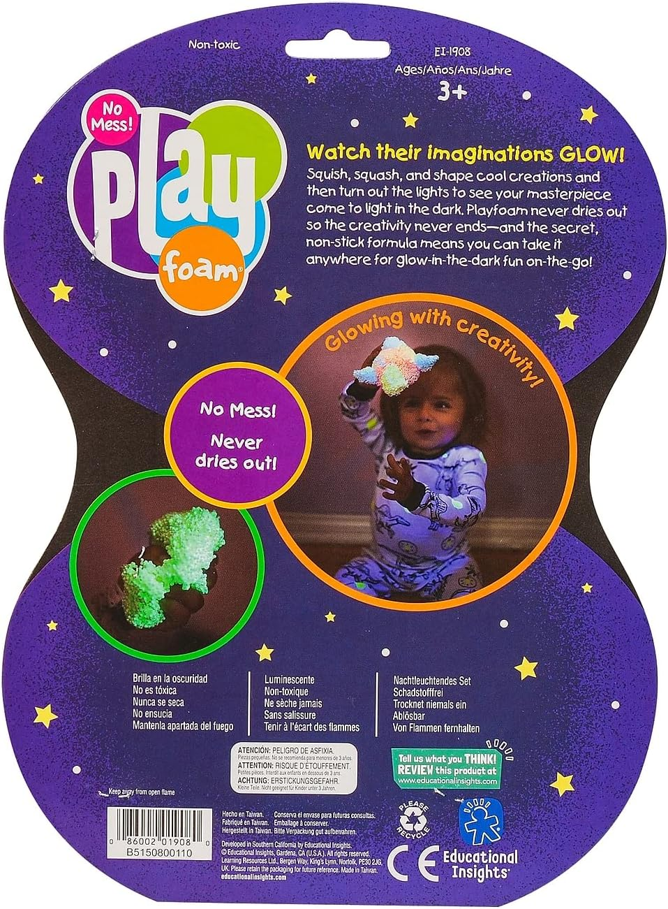 Educational Insights Playfoam Glow-In-The-Dark 4-Pack image number 4