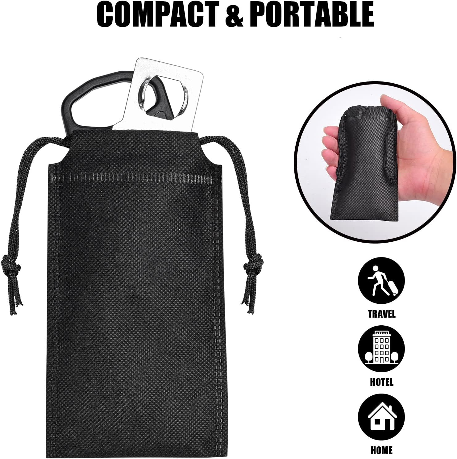 Portable Door Lock for Travel, Door Lock Self-Defense Security Device for Home, Apartment, Hotel, Living Motel, School Dorm, House image number 1