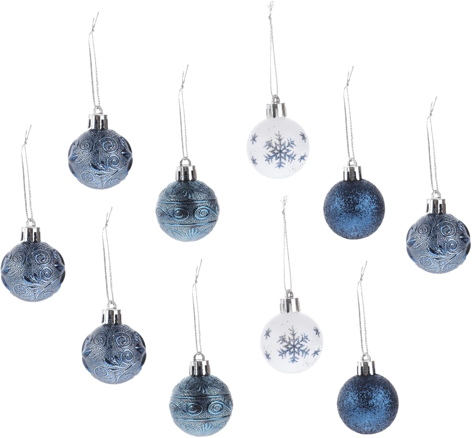 STOBAZA 30Pcs Shiny Christmas Tree Balls Xmas Ornaments for Holiday Decor and Festive Scene Random Colors for Parties and Family Celebrations