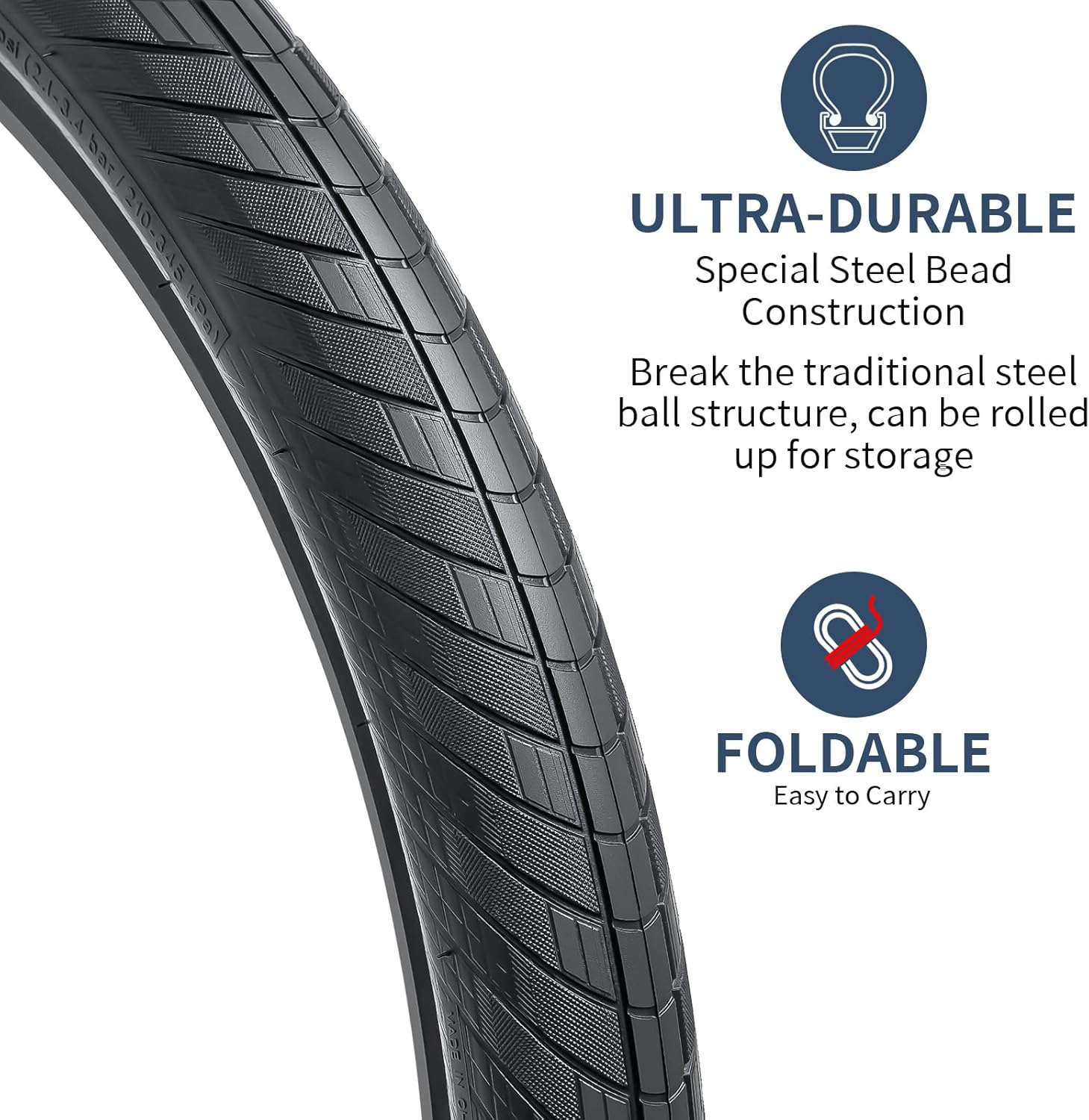 Yunscm 2 Pcs,27.5X2.4 Bike Tires,27.5X2.4 60-584 Bike Tyres + Bike Inner Tube Schrader Valve 32Mm+Rim Strap+Tire Lever,Mountain Bike Tire 27.5 2.4,MTB Tire 27.5X2.4,Y-147 image number 1