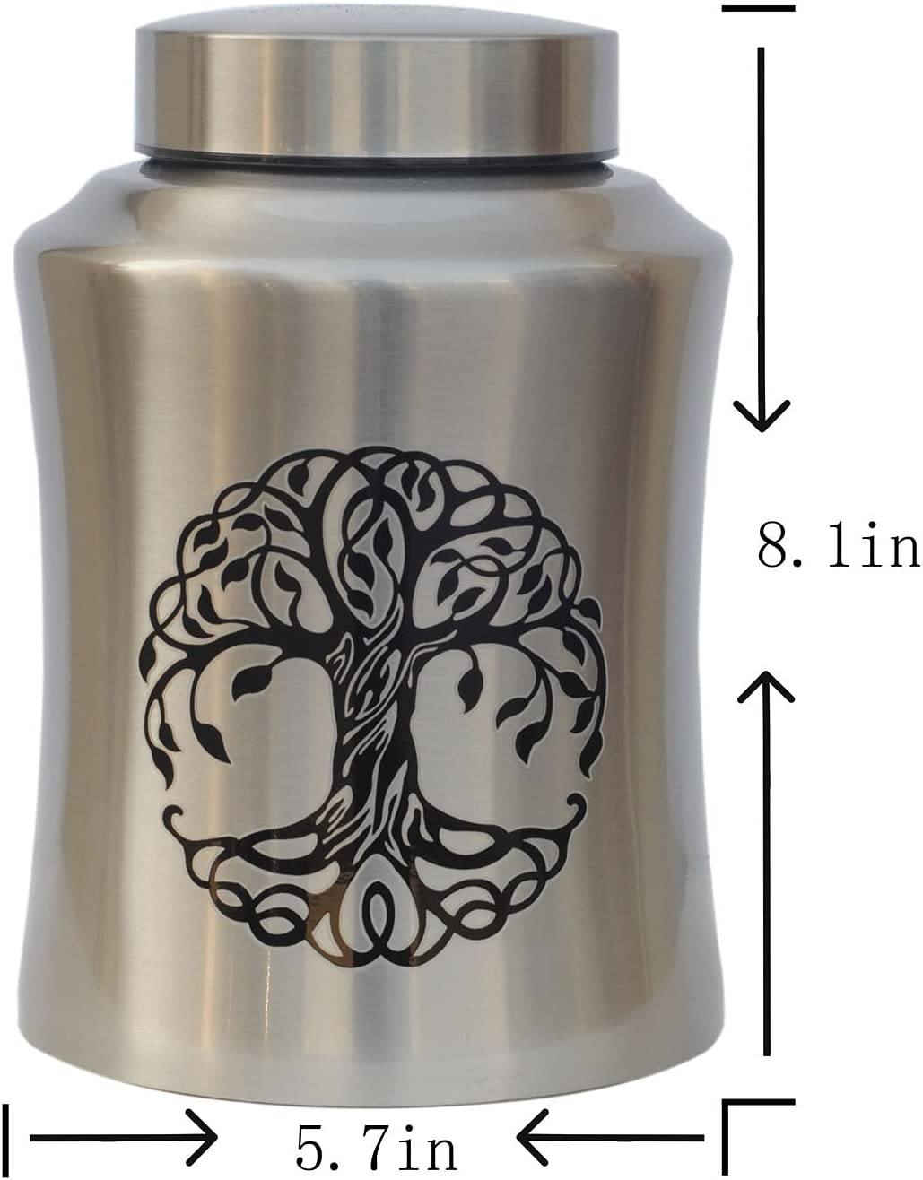 Cremation Urn for Ashes for Adults up to 160Lbs Tree of Life Funeral Burial Urns Satin Bag for Human Ashes image number 6