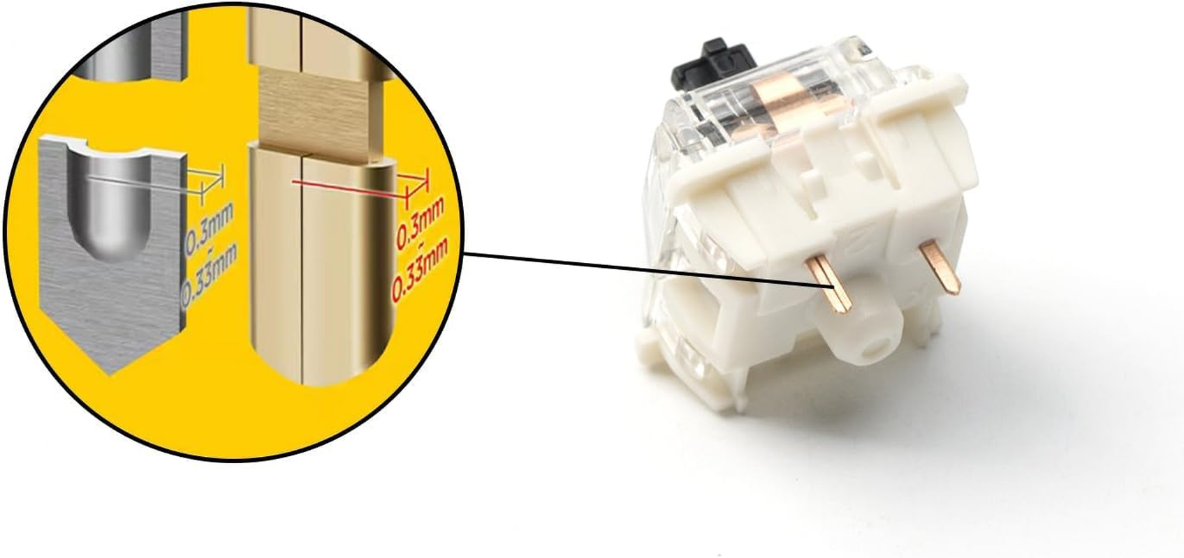 Keychron Gateron G Pro 3.0 Switch 110 Pcs/Set for Hot-Swappable Mechanical Keyboard (Red) image number 2