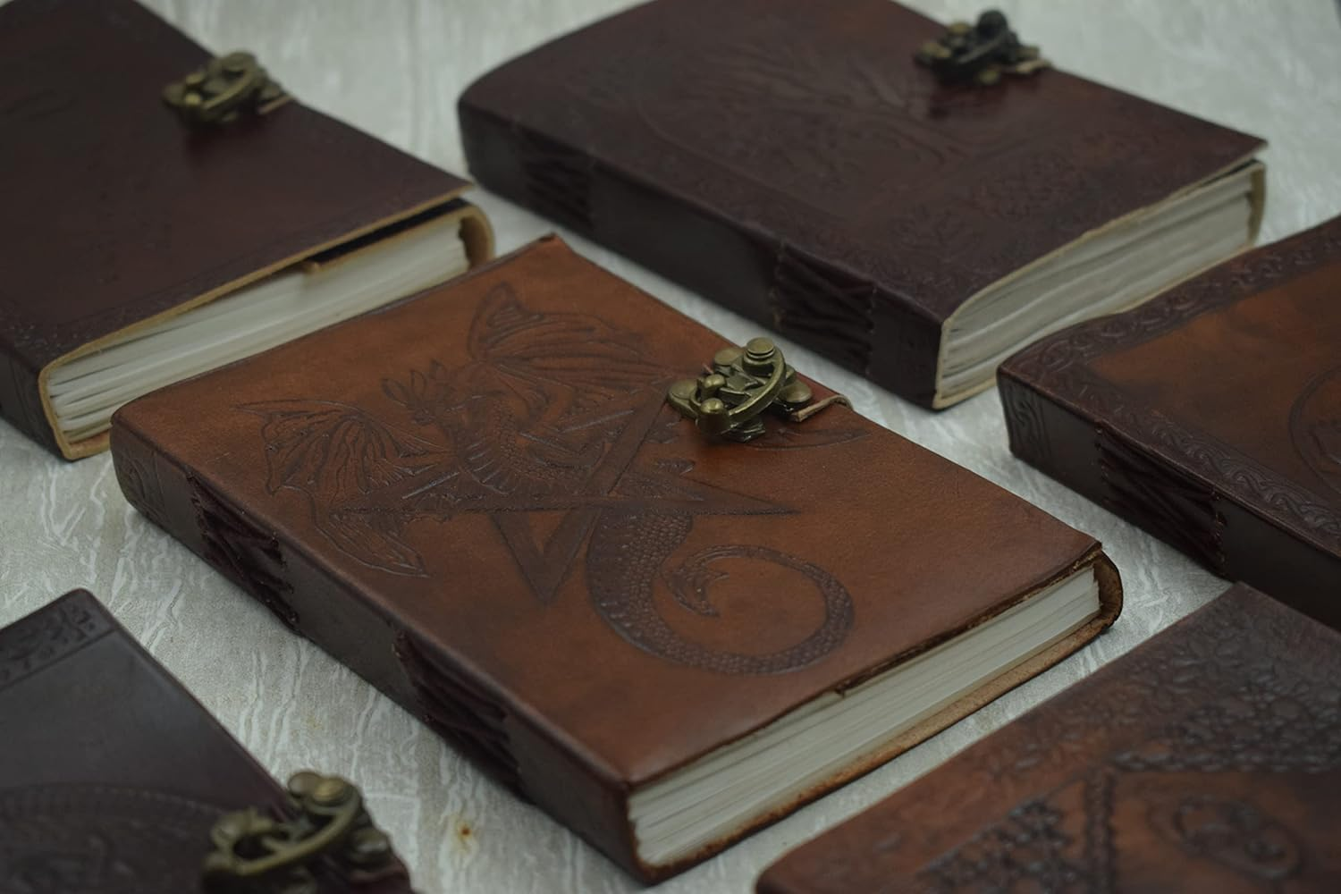 OVERDOSE Colosseum Brown Leather Journal - Handmade Journal for Students, Office Bound Leather Journal for Men & Women | Sketchbook | Notebook Diary - 5 X 7 Inches | 12 X 17 Cm | A6 image number 5