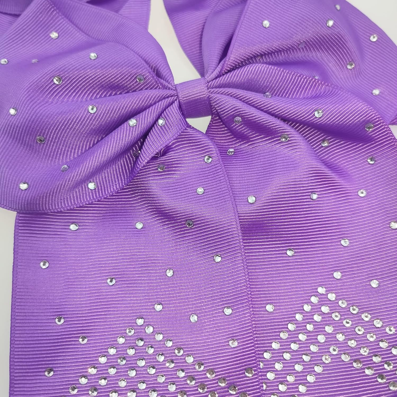 10PCS Glitter Large Cheer Hair Bows, 8Inch Large Jumbo Cheer Bow with Ponytail Holder for Teen Girls Softball Cheerleader (Random Color) image number 3