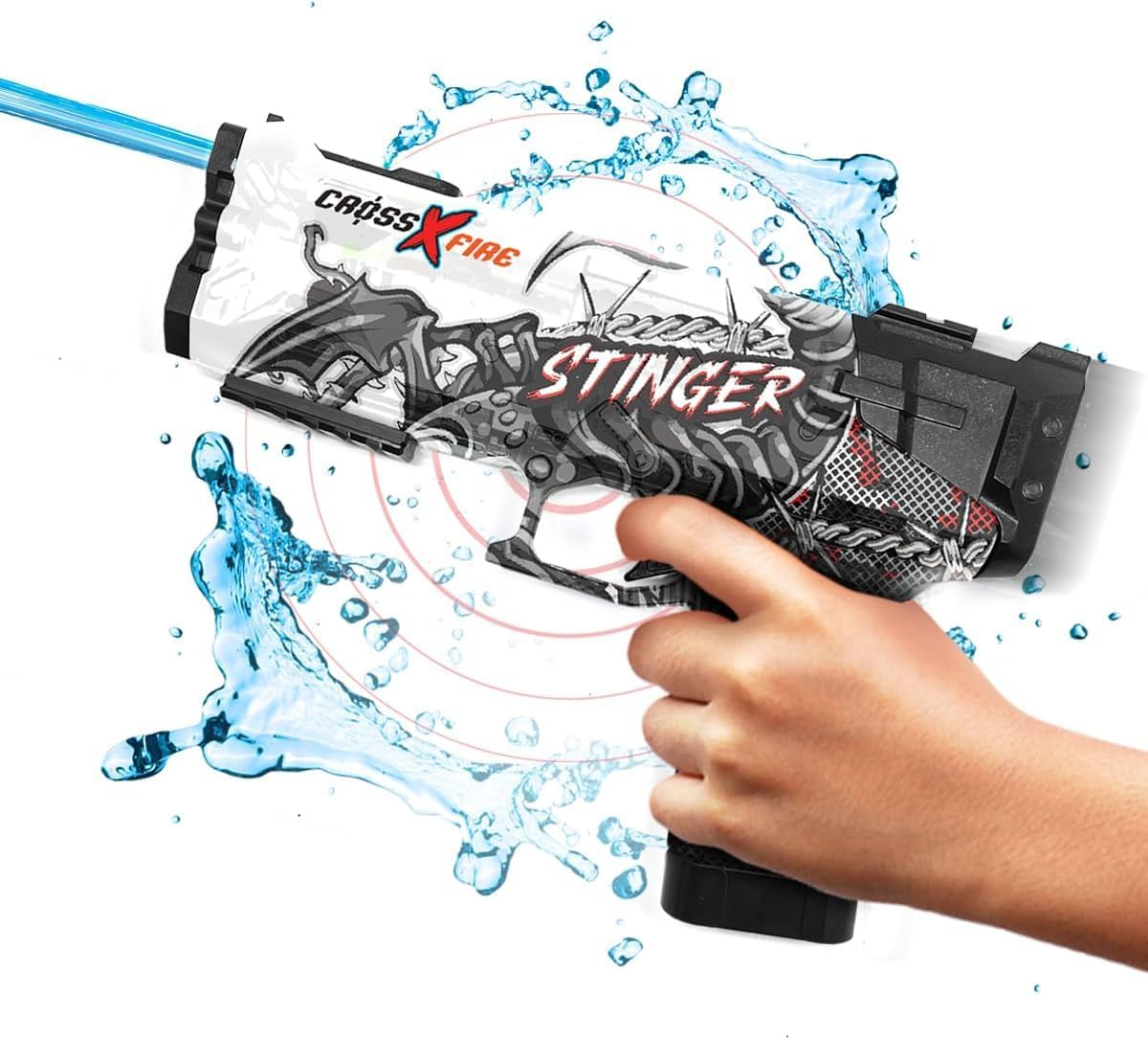 Kazaang Cross Fire Aquaz Watergun - the Beast - Powerful Electric Water Gun Pistol with Built-In Motor and 10M Range - Battery Operated Water Gun Toy with 1200Mah Capacity Battery - Age 8+ image number 2