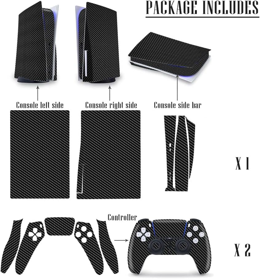 PS5 Console Skin and Controller Skin Set | Ganyu & Keqing Genshin Impact | Matte Finish Vinyl Wrap Sticker Full Decal Skins | Compatible with Sony Playstation 5 Disc Version image number 2