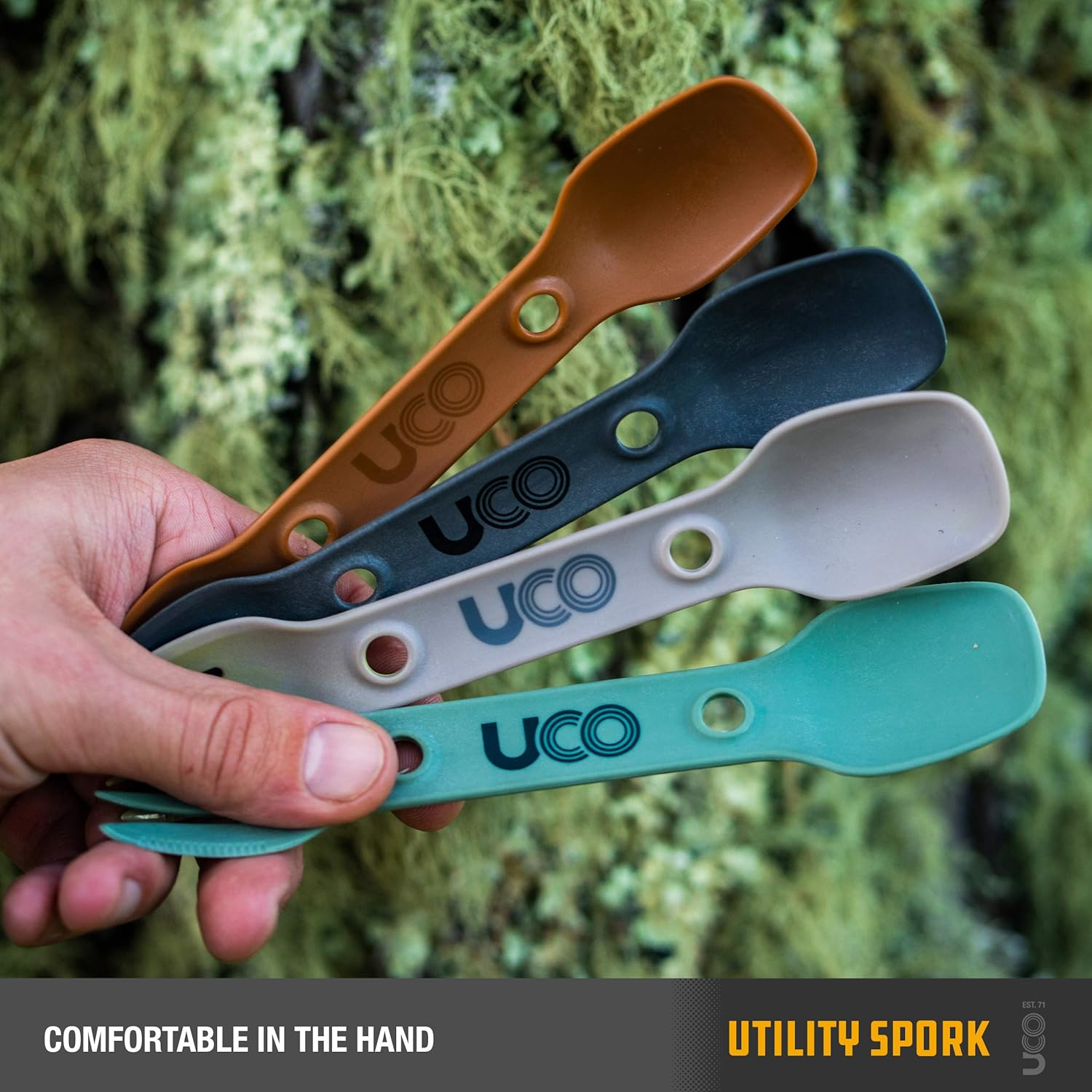 UCO Utility Spork 3-In-1 Combo Spoon-Fork-Knife Utensil image number 0