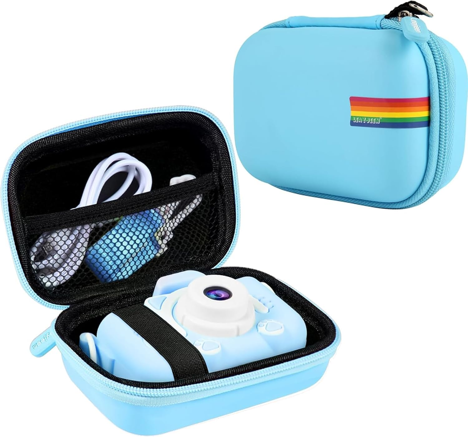 Leayjeen Kids Camera Case Compatible with Goopow Kids Camera Toys for 3-8 Years Old Boys and Girl, Kids Digital Video Camera for Gift (Blue)