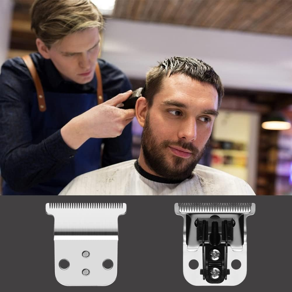 Replacement Blade for Andis Slimline Pro Li D8 Trimmer, 32105 Stainless-Steel Deep-Tooth T Blade Compatible with Andis Slimline Pro Li D8/D7 - Close & Sharp Cutting, Zero-Gapped Blade - Silver image number 1