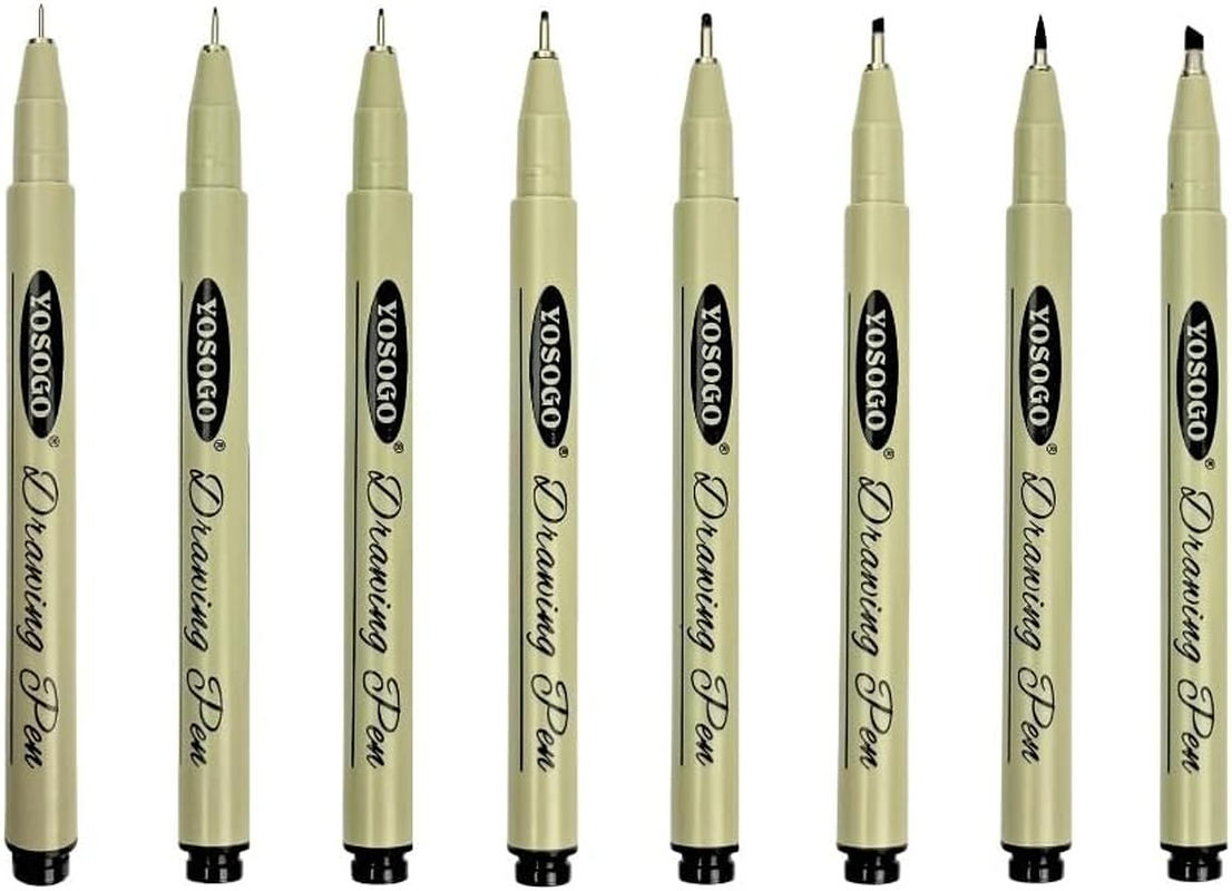 YOSOGO Professional Drawing Pen Set &ndash; Assorted Fine Liner Sets (4, 8 & 12 Pens) for Sketching, Journaling & Technical Drawing image number 1