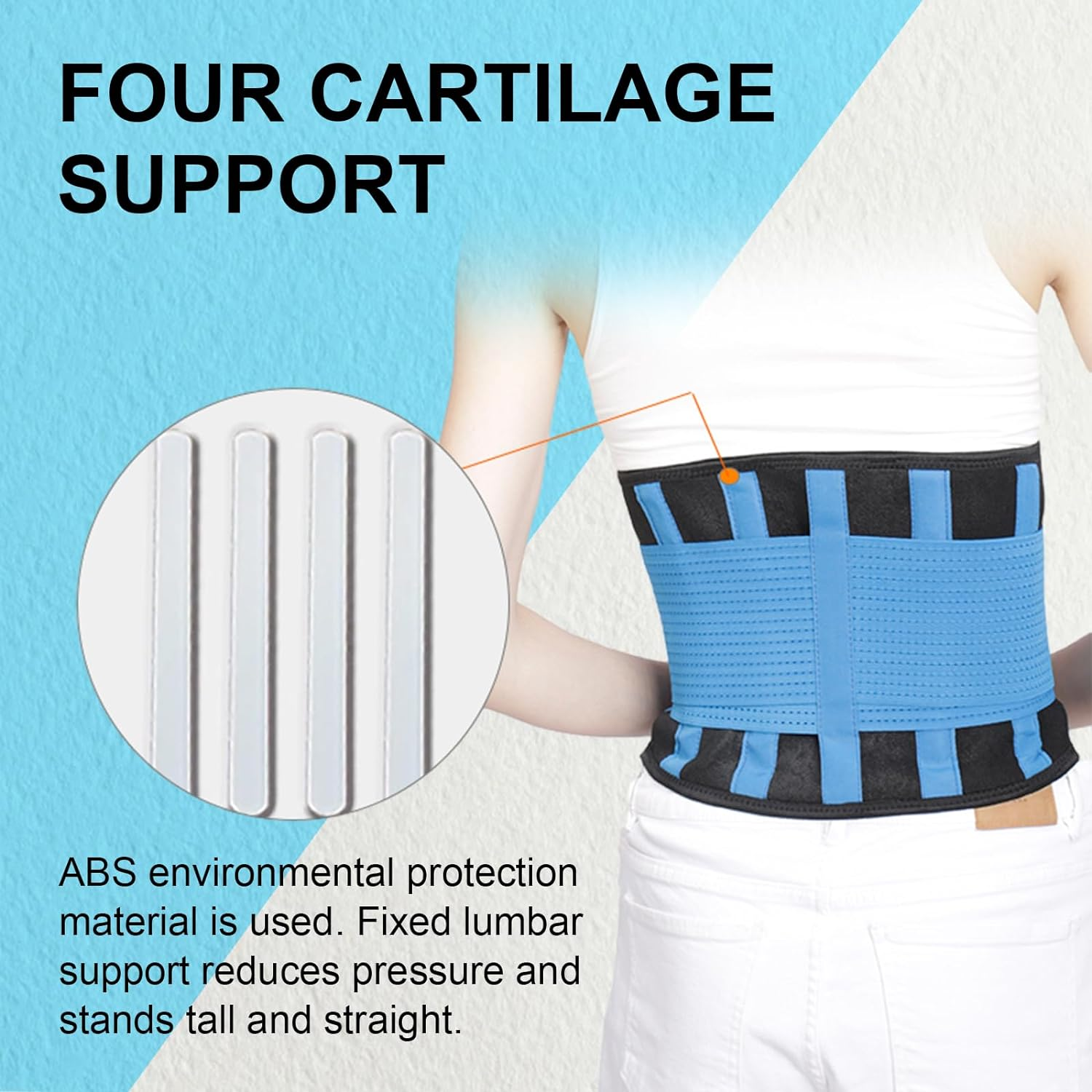 Back Brace for Men and Women,Breathable Back Support Belt,Back Support for Lower Back Pain and Spinal Fractures,Back Braces for Scoliosis Treatment (Pink, M) image number 5