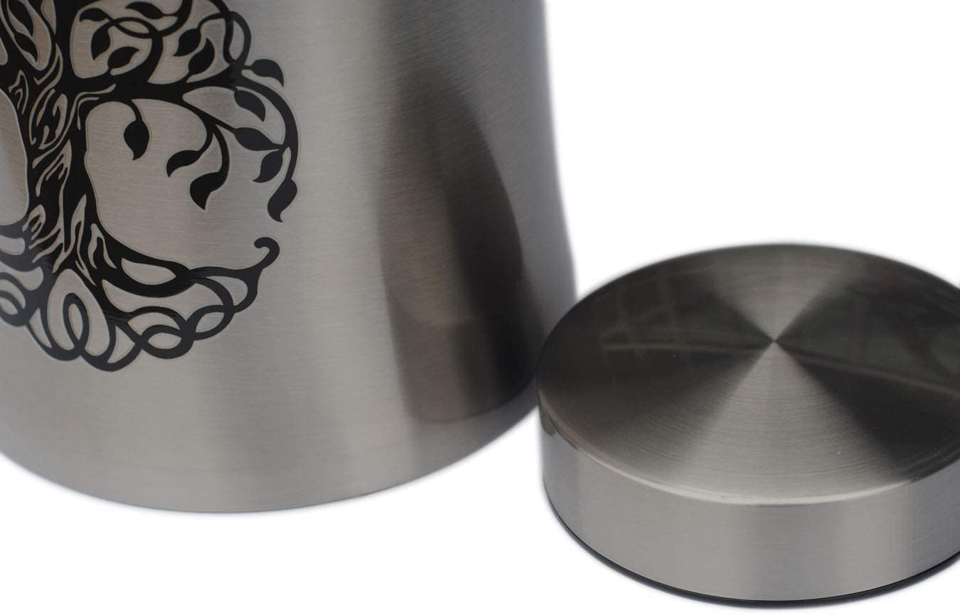 Cremation Urn for Ashes for Adults up to 160Lbs Tree of Life Funeral Burial Urns Satin Bag for Human Ashes image number 1
