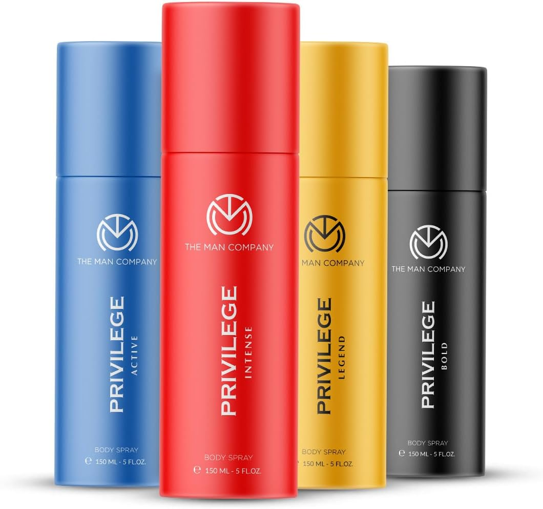 The Man Company Body Spray Combo Pack for Men, Active, Legend, Intense & Bold, Long-Lasting Fragrance, Everyday Use Deo, 150Ml (Pack of 4) image number 5
