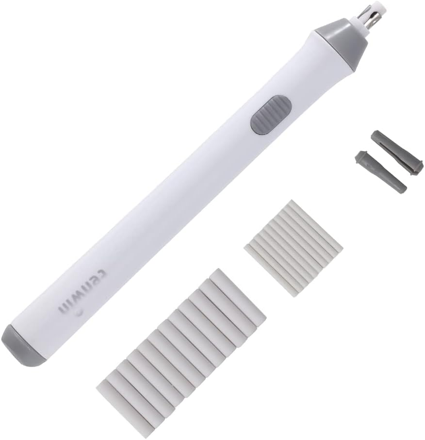 Electric Eraser, Battery Operated Eraser Kit with 22Pcs Additional Replaceable Rubbers for Artists, Automatic Portable Pencil Eraser for Sketching Pencils/Drafting/Drawing/Graphite Pencils image number 3