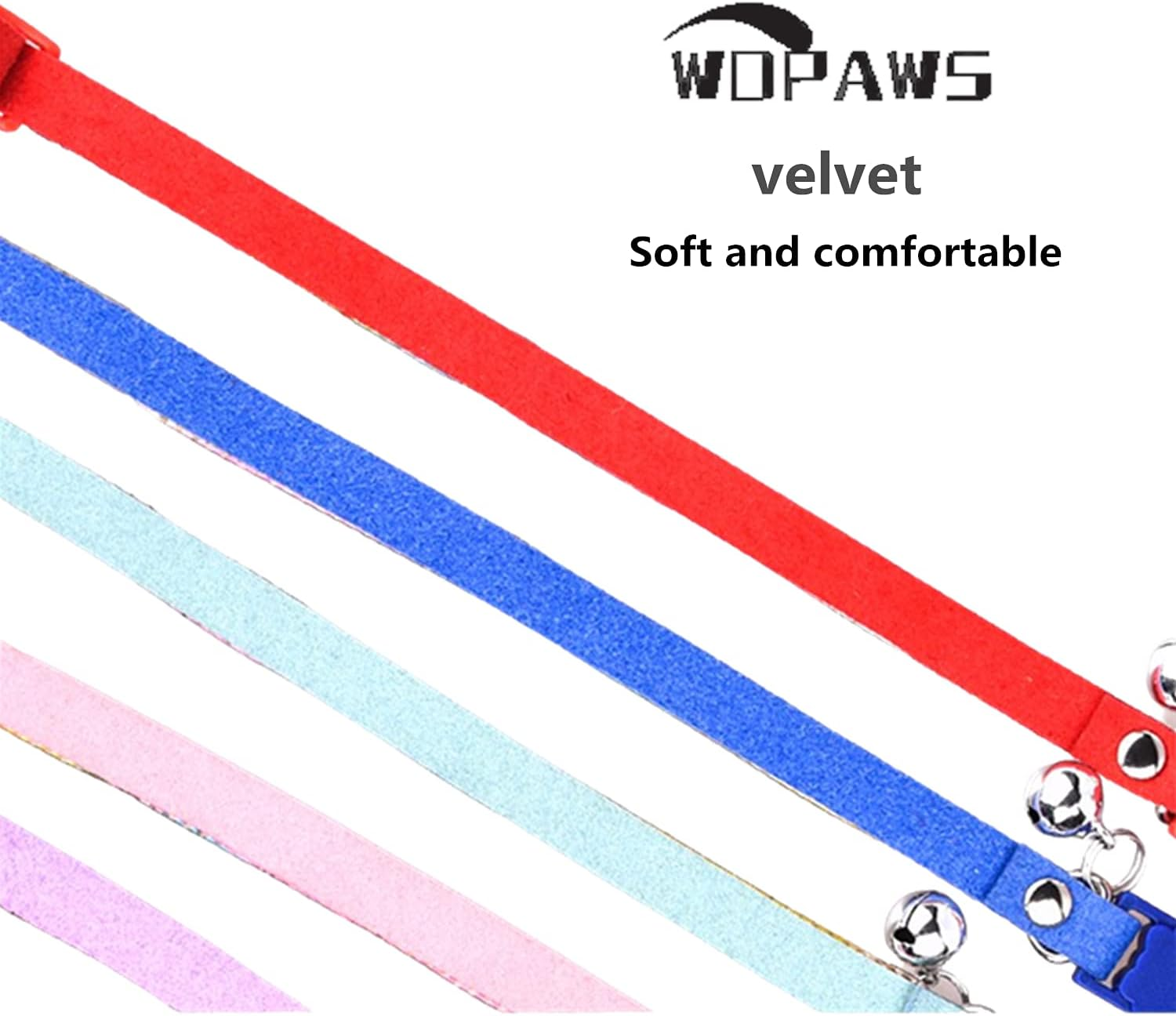 Cat Collar Breakaway Bling Diamond Rhinestone with Bell Adjustable for Cats and Kitten Girl Boy (Purple)