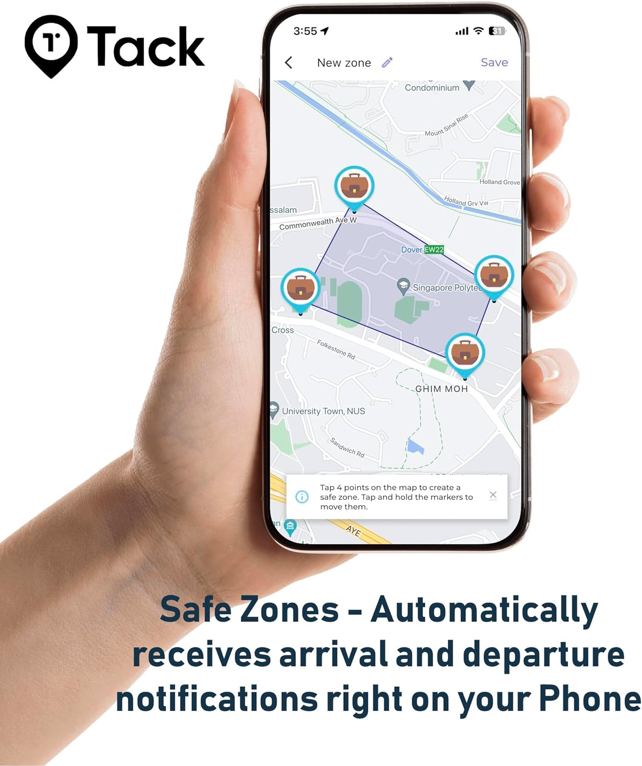 Tack GPS plus [Lowest Monthly Fee| 30 Days Battery Life] - Child, Kids, Pet, Dog, Cat, Elderly, Dementia, Car, Vehicle, Bike, Tracking Device. GPS + Wifi Positioning + Indoor Elevation Finder image number 3