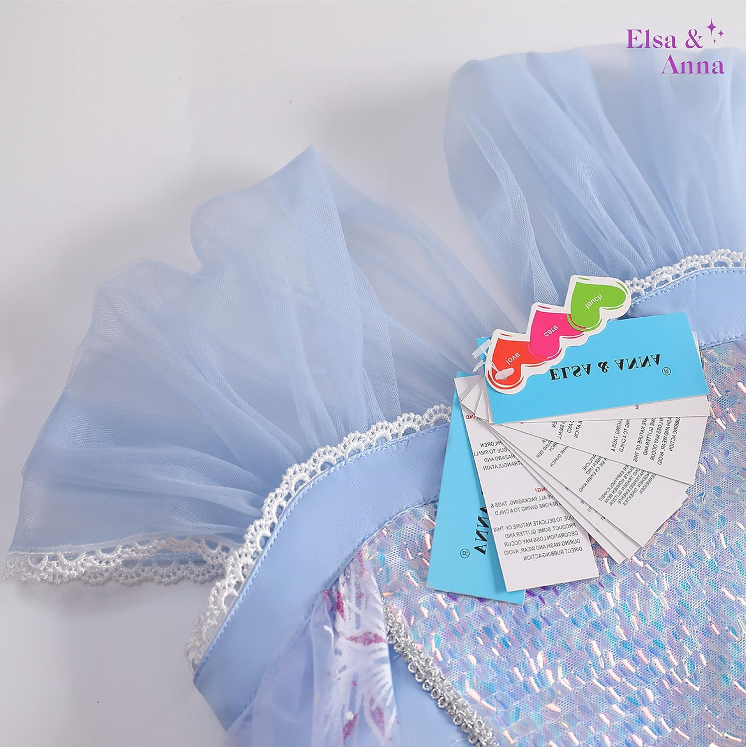 ELSA & ANNA Princess Costumes for Girls - Snow Queen Fancy Dress for Girls - Princess Dress up - Girls Fancy Dress for Parties, Birthdays, Cosplay & Halloween - Fancy Dress Girls EL2107 image number 3