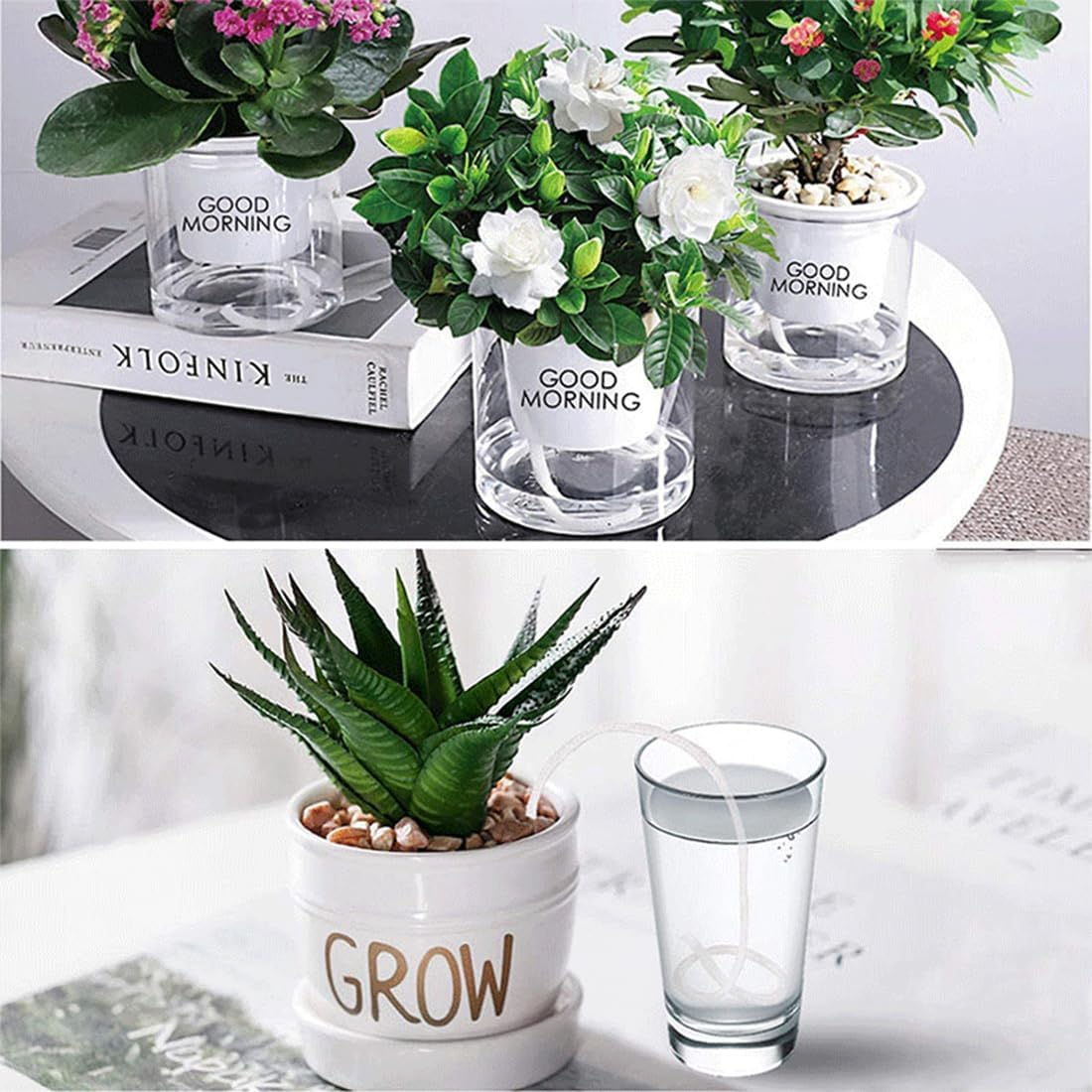 60 Feet Self Watering Capillary Wick Cord, DIY Self-Watering Planter Pot Automatic Water Wicking Hydroponic System Device Auto Seedling Waterer Rope String image number 1