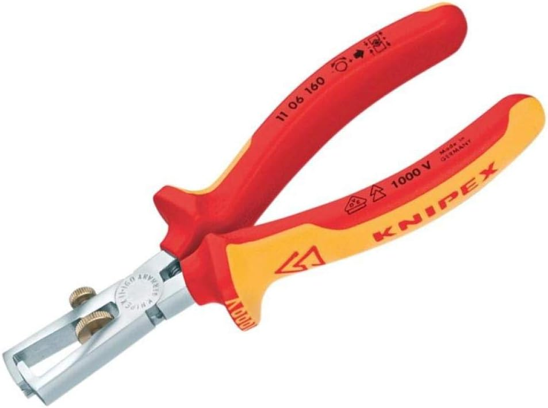 Knipex 11 01 160 SB Insulated Universal Wire Stripper with Opening Spring, 160 Mm Length