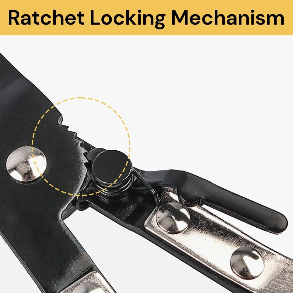 EZONEDEAL Hose Clamp Plier Cross Slotted Jaw Plier Auto Repair Tool Swivel Flat Band for Removal and Installation of Ring-Type or Flat-Band Hose Clamps image number 6