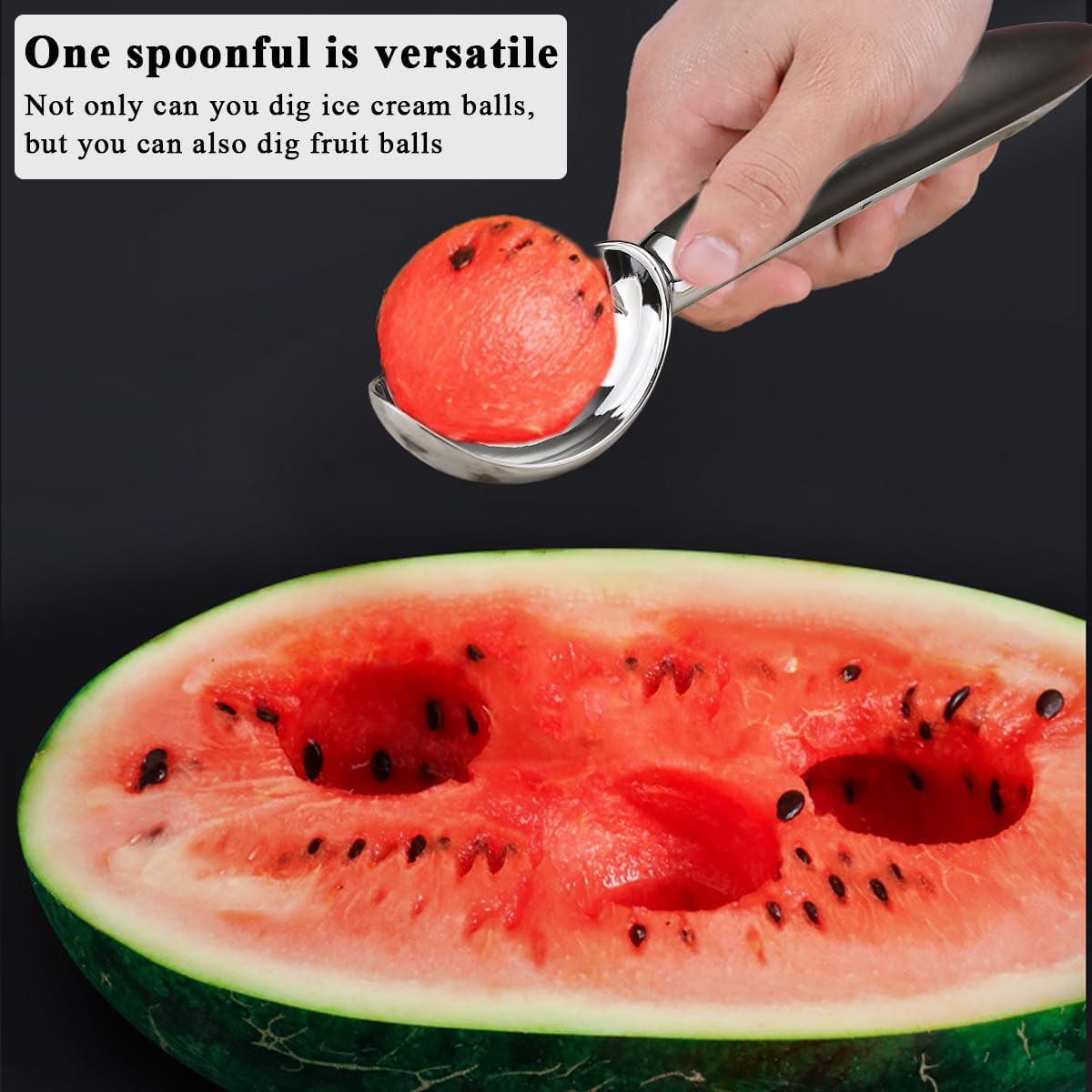 Ice Cream Scoop with Confortable Handle and Easy to Release, Heavy Duty Modern Design Metal Ice Cream Spoon, Ice Cream Scooper image number 2