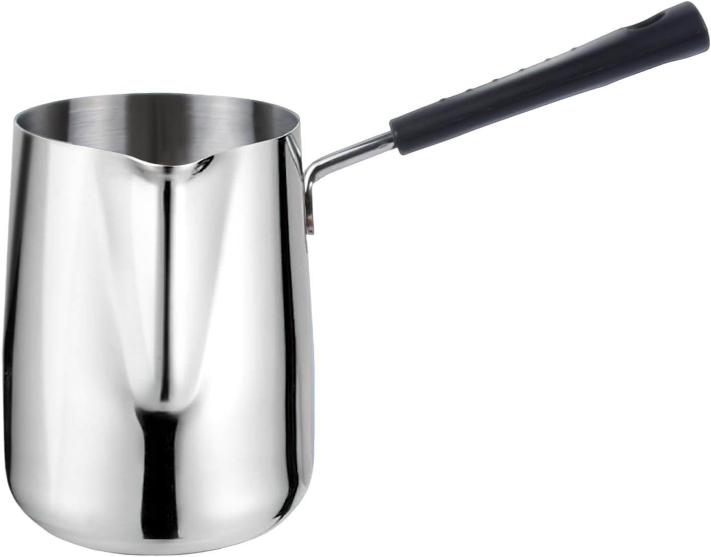 Stainless Steel Milk Butter Warmer Pot with 1Qt Turkish Coffee Pot and Boiling Pot with Spout for Stove - Ideal for Coffee, Milk, Chocolate, Maple Syrup - Durable and Insulated Handles image number 4