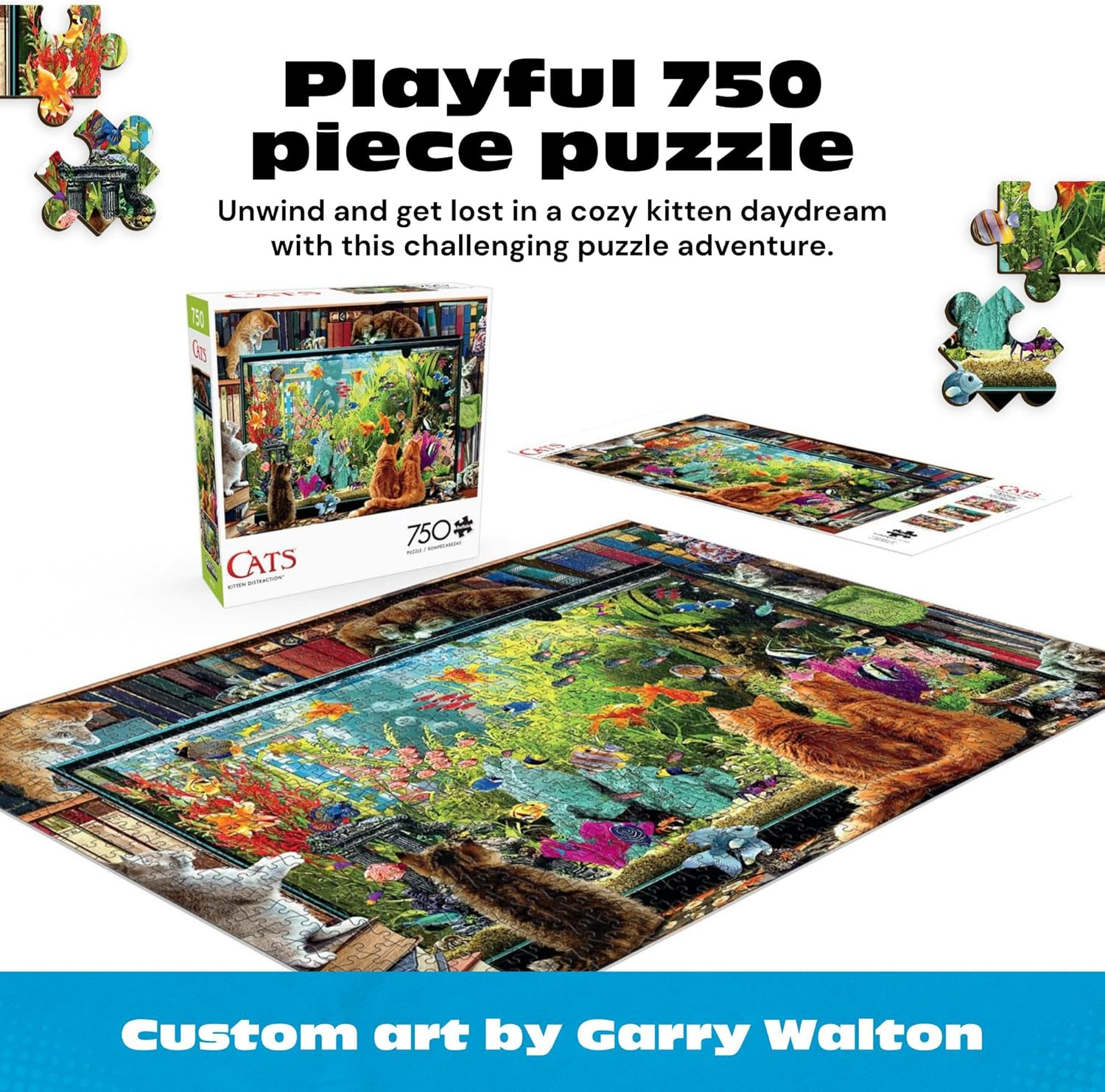 Buffalo Games - Kitten Distraction - 750 Piece Jigsaw Puzzle - Multi image number 3