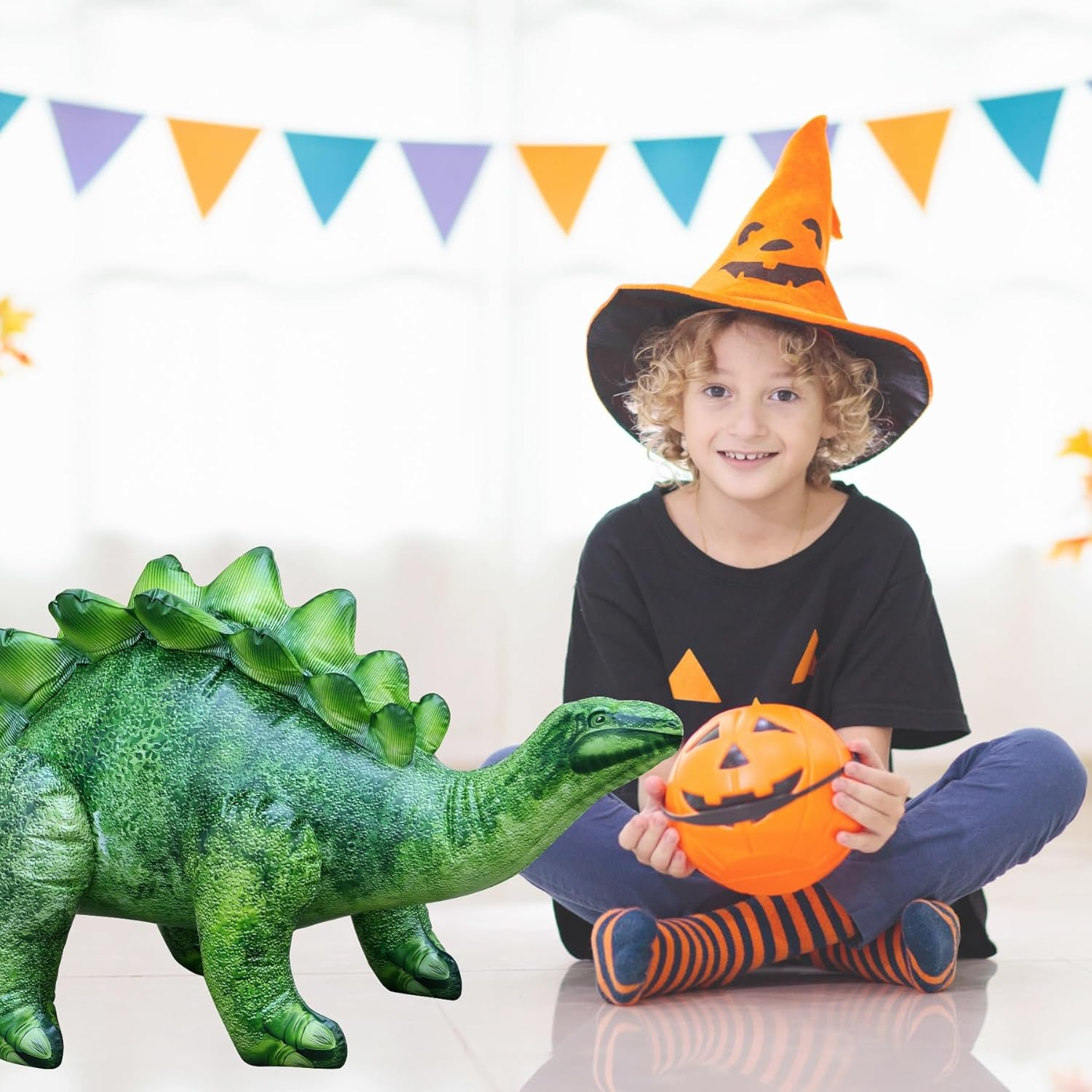 Jet Creations Inflatable 46" Long Stegosaurus (Green) image number 4