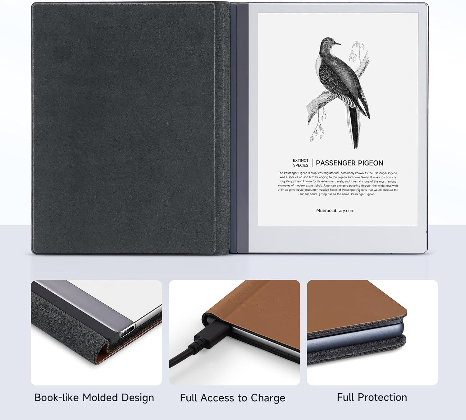 Ayotu Premuin PU Leather Smart Case for Remarkable 2 Paper Tablet 10.3" 2020 Released - Program Templates & Replacement Marker Stylus Pen Tips-[All in One Bundle]-Enhance Your Writing Experience. - B-Brown image number 3