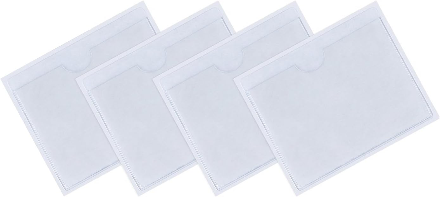 Transparent Self Adhesive Parking Permit Holder Pack of 4 Ticket and Note Sticky Back Protect Cover for Car, Badges, Windscreen image number 3