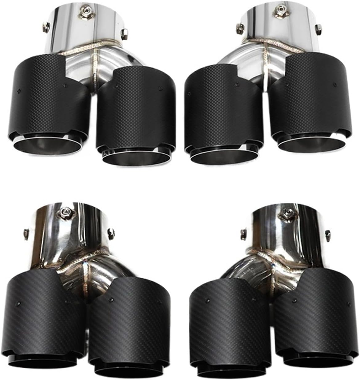Compatible for BMW G20 G21 M340I G42 440I G22 M240I Dual Four Out Exhaust Carbon Fiber Muffler Tip Exhaust System Nozzle Tailpipe 2020+(Style B) image number 6