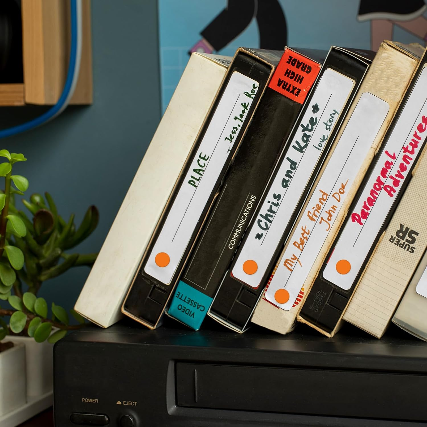 Orange Dot Stickers 1/2 Inch Vinyl Self-Adhesive Waterproof Colored Circle Labels Removable Color Coding Decals round Tag for Office Inventory 2600 PCS image number 1