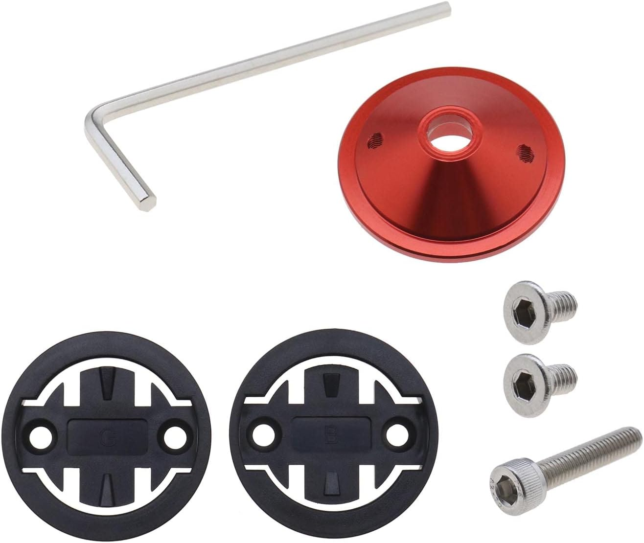 Emsea Bicycle Stem Top Cap Computer Mount Holder Kit 2 Types Bike Mount Insert Adapter Compatible with Garmin Edge 1000 820 810 Compatible with Bryton Rider R530 R330