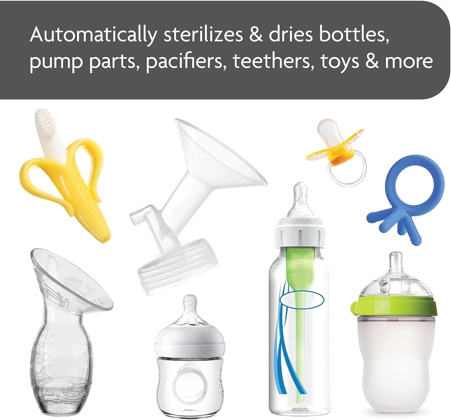 Baby Brezza Baby Bottle Sterilizer and Dryer Machine &ndash; Electric Steam Sterilization - Universal Fit - Pacifiers, Glass, Plastic, and Newborn Feeding Bottles image number 5