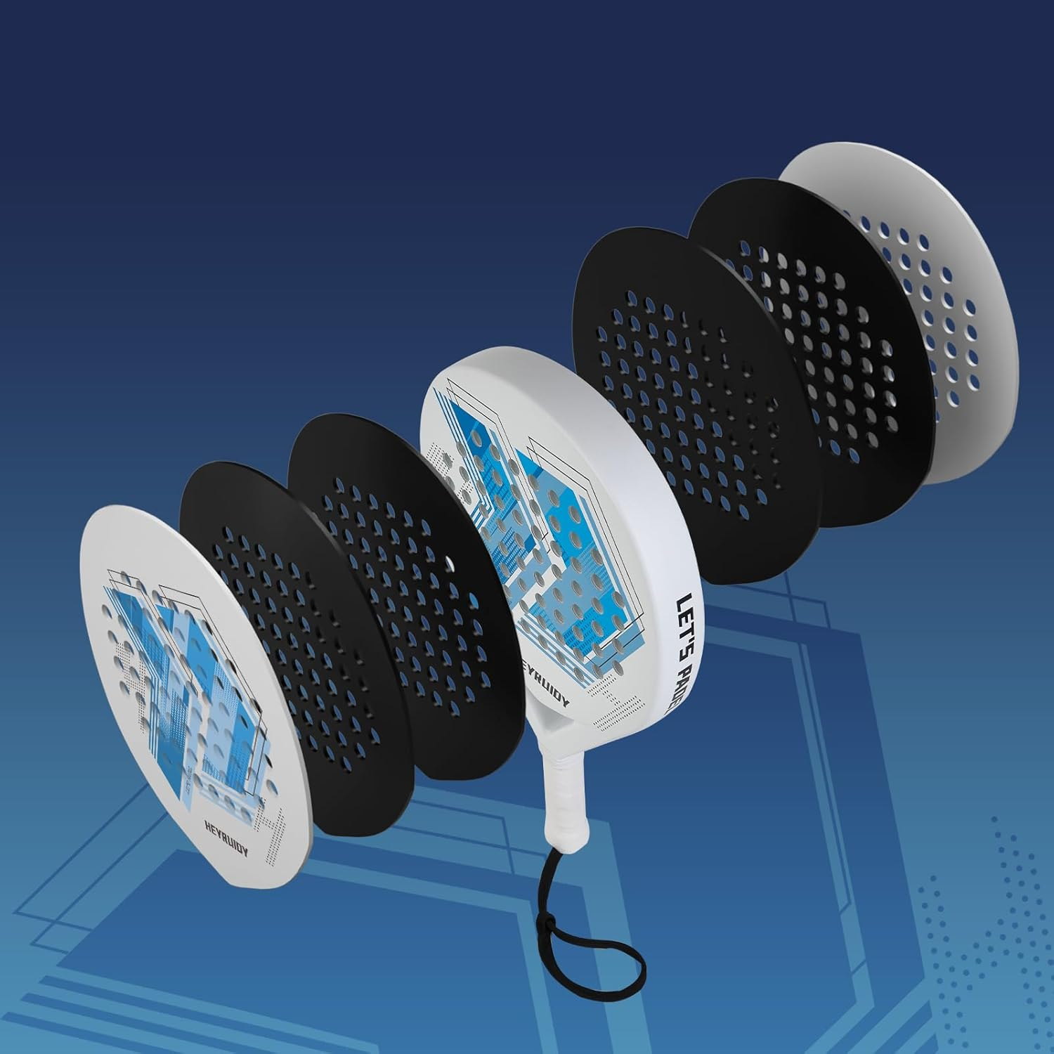 Paddel Racquet with Cover Bag, Carbon Fiber Full Carbon Soft EVA Core Paddle Tennis Racket Beginner Intermediate for Men and Woman image number 1