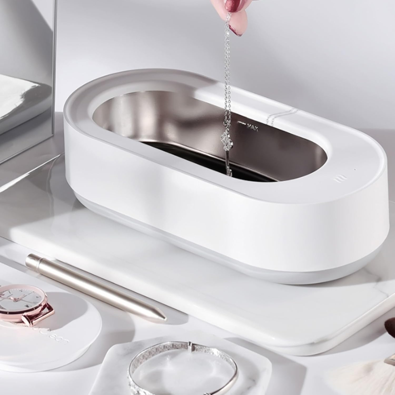 TODO Ultrasonic Cleaner 340Ml Jewelry Glasses Rechargeable 840Mah SUS304 Tank 45000Hz image number 2