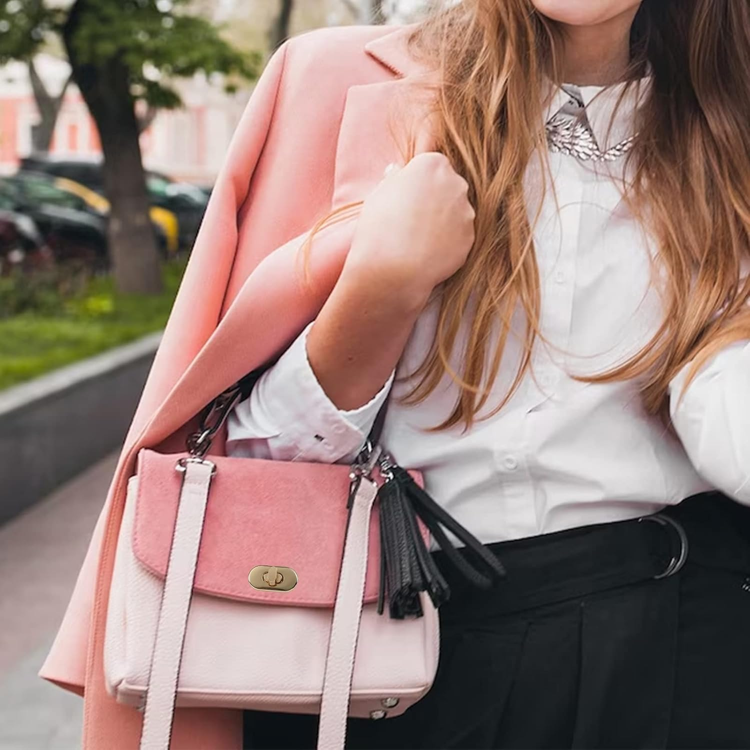 TXIN 15 Pieces Twist Lock Fastener Purse Turn Locks Clasp Bag Closure Metal Clip Hardware for DIY Handbag Craft Making Supplies image number 4