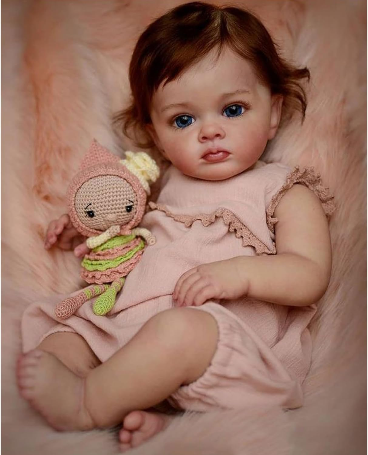 Reborn Baby Dolls Reborn Dolls 22 Inch - Realistic Baby Doll Toddler Girl Lifelike Baby Vinyl Limbs & Soft Full Silicone Baby Feeding Kit Toys Birth Certificate Accessories Gifts for Kids Age 3+