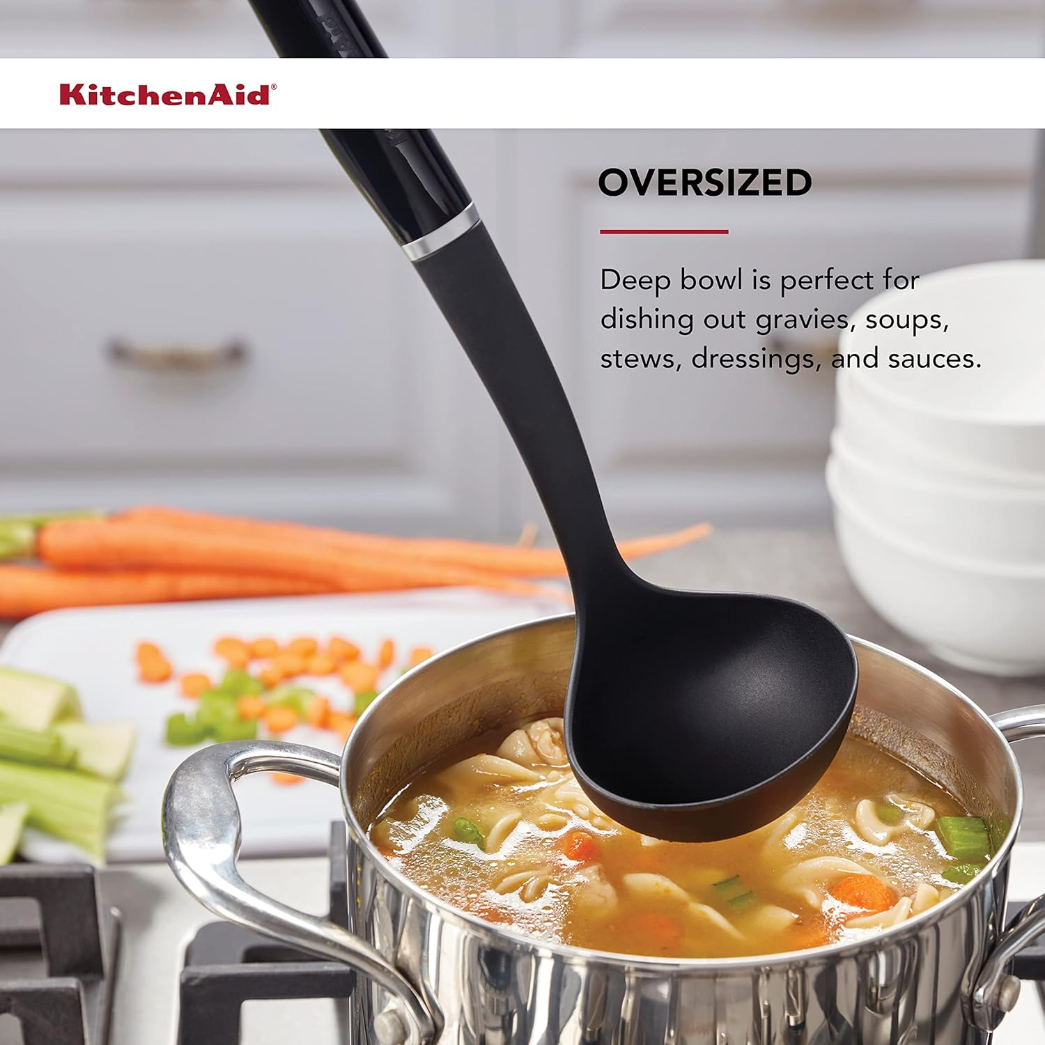 Kitchenaid Classic Soup Ladle, One Size, Black 2 image number 3