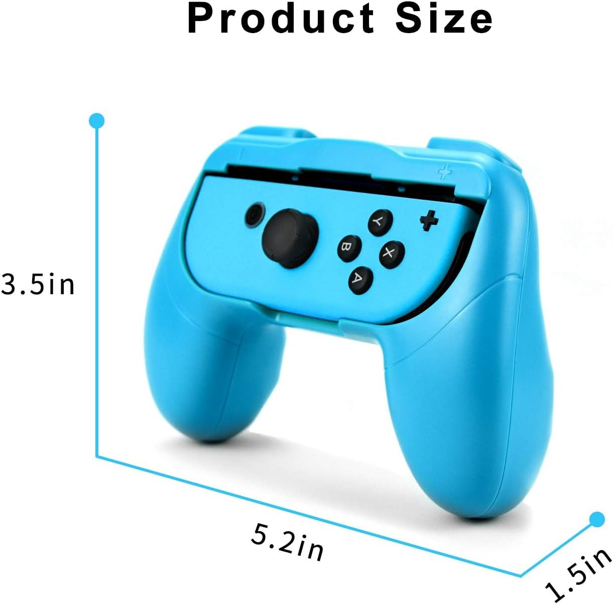 T Tersely Grips for Nintendo Switch Joycon Controller 2 Pack - Game Accessories Joy-Con Handheld Joystick Remote Control Holder Joy Con Kit| NOT for Switch 2 (Blue+Red) image number 5